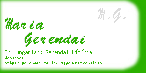 maria gerendai business card